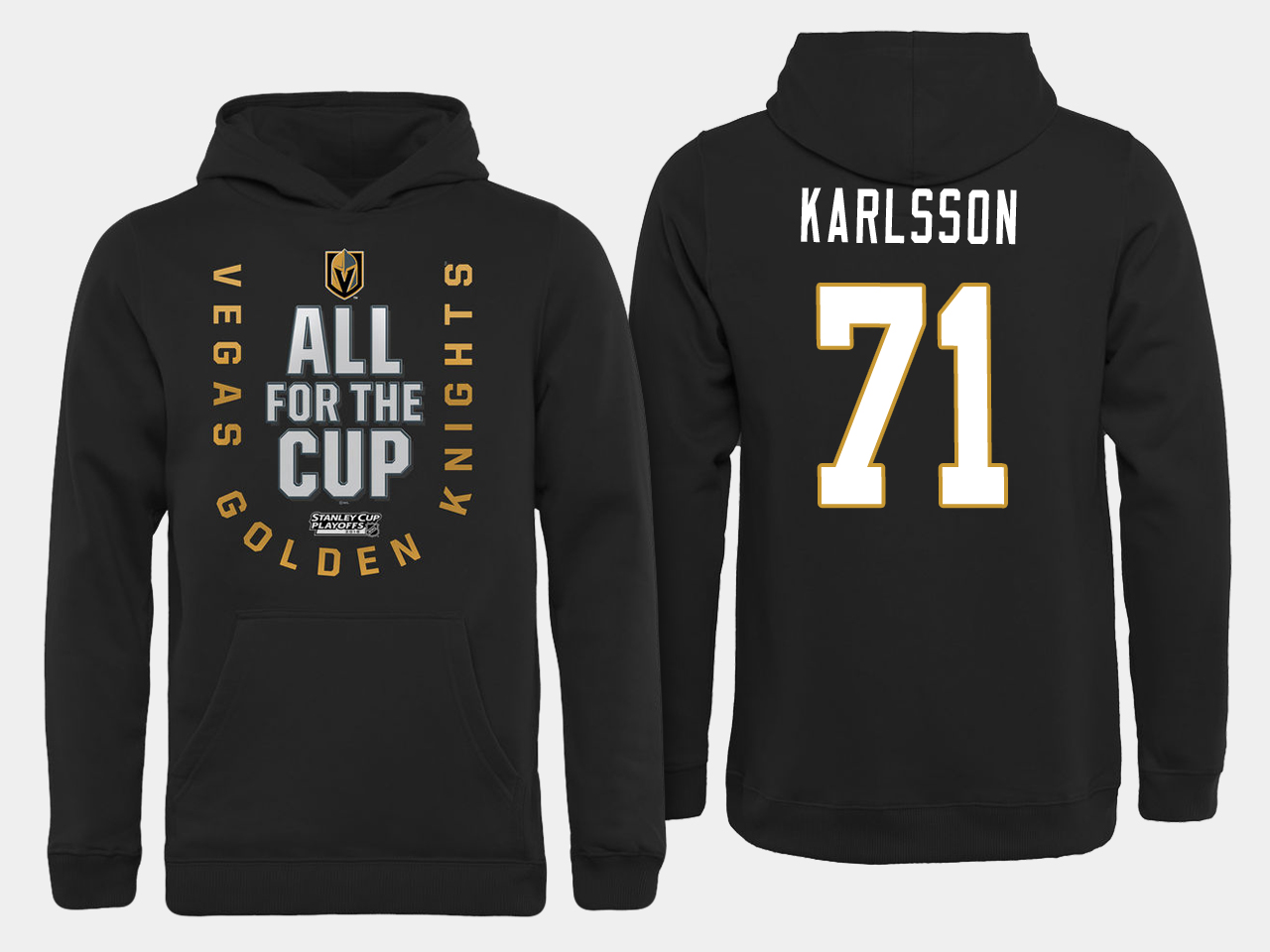 Men NHL Vegas Golden Knights #71 Karlsson All for the Cup hoodie